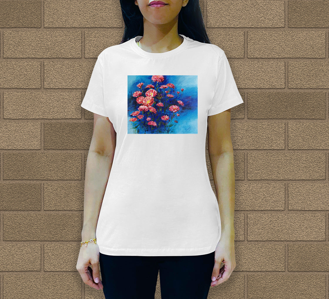 Flowers-3 Women's Crew Neck T-Shirt